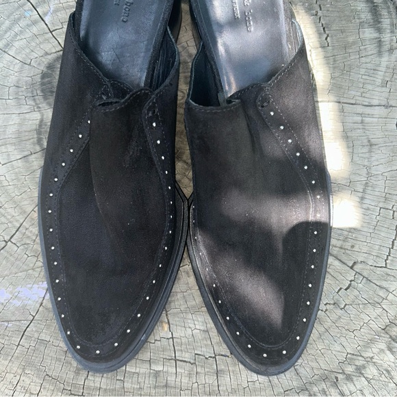 Rag & Bone BLACK Suede "Weiss" Slip On Mules Women's Size 8.5 - Picture 6 of 10